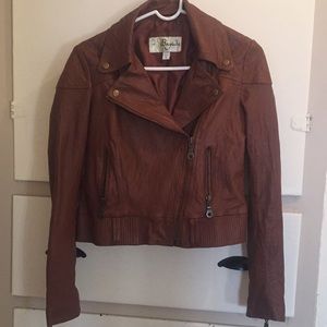 Baguda Camel Leather Jacket
